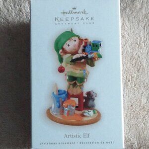 ARTISTIC ELF - a 2009 Hallmark Keepsake Ornament